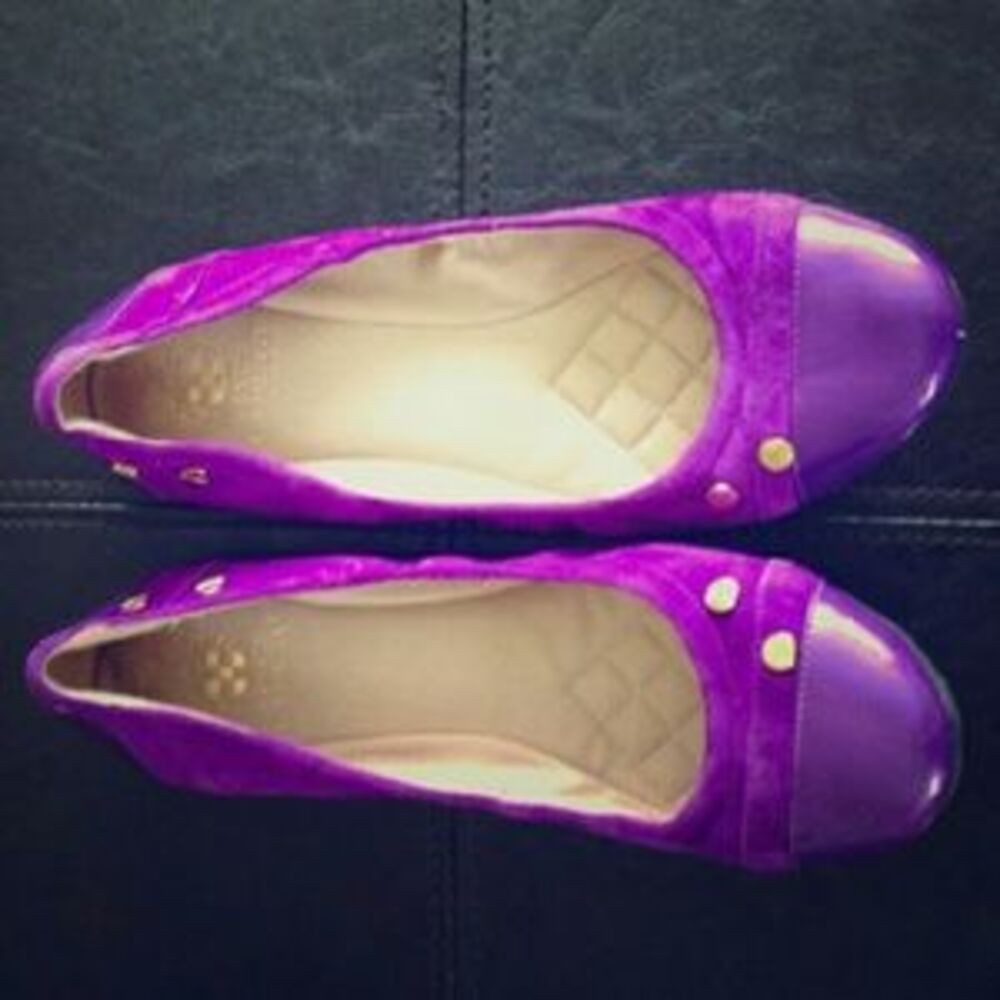 Vince Camuto Leather Suede Ballet Flats Cottage Teacher Modest New In Box 🇺🇦